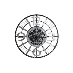 Reloj de Pared DKD Home Decor Plata Negro Hierro (80 x 7 x 80 cm)