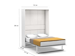 Smart Design Furniture Double Bed With Bookshelf 1111