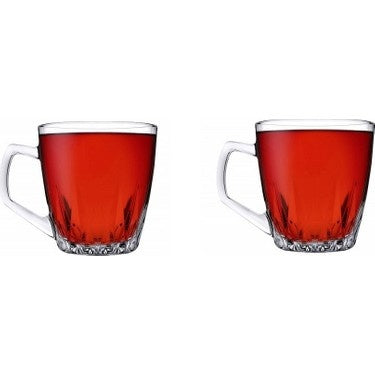 Paşabahçe Taza de cristal de zafiro con asa, juego de 2 PB-55713