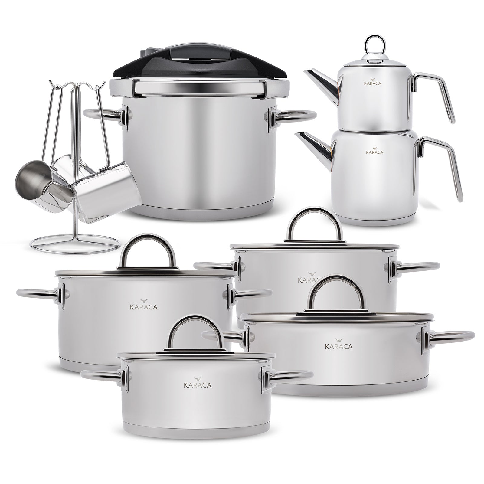 Karaca Platinum Stainless Steel 17 Pieces Wedding Cookware Set