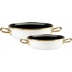 Karaca Retro Enamel Set de 2 Crème Non toxique