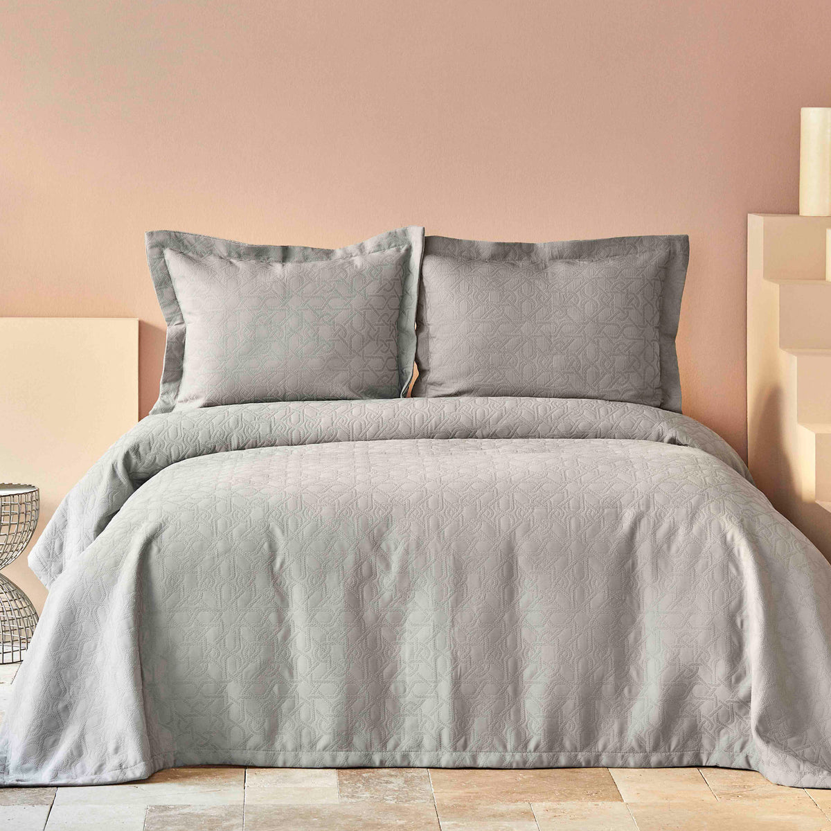 Karaca Home Back To Basic Gray Double Bedspread