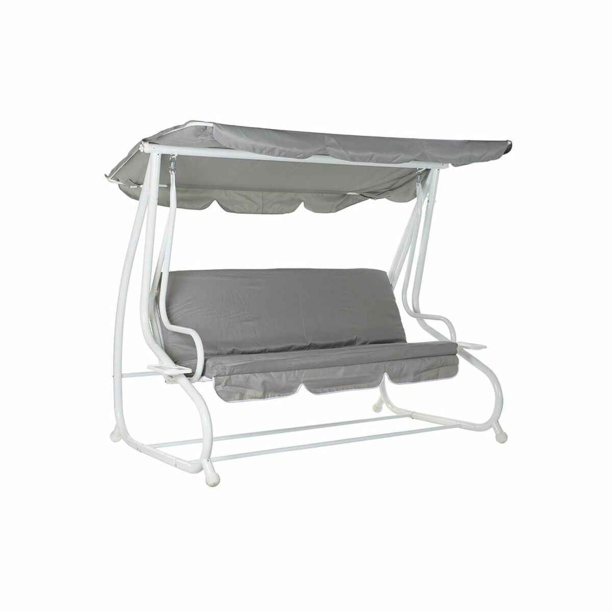 Bench DKD Home Decor Grey Swing Polyester Steel (210 x 120 x 167 cm)