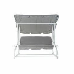 Banc DKD Home Decor Gris Balançoire Polyester Acier (210 x 120 x 167 cm)