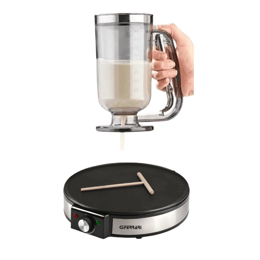 G3Ferrari Crêpe Maker + Deeg Dispenser Grijs