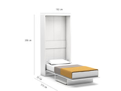 Muebles Smart Design Cama individual con mesa plegable 1101 D