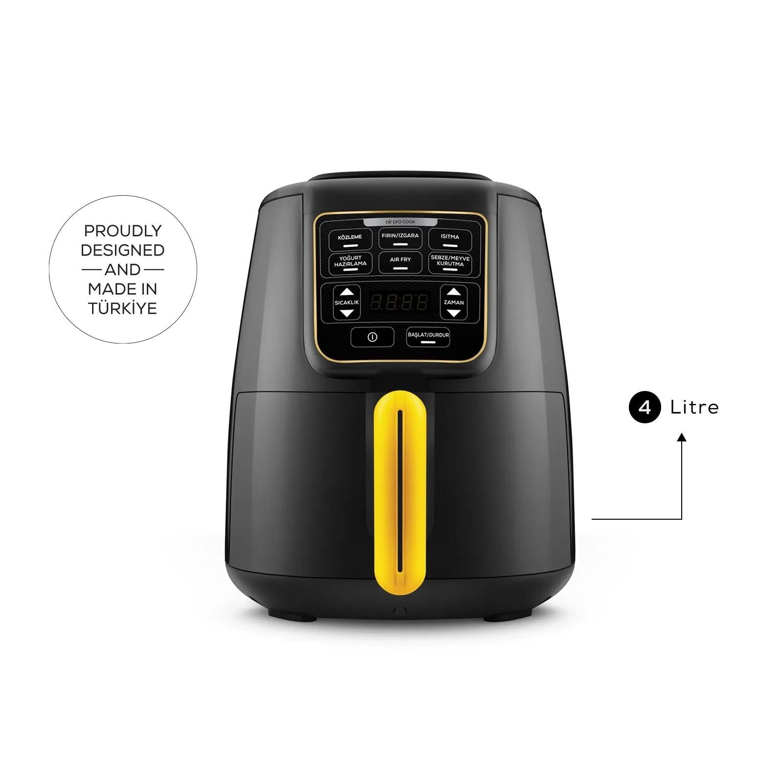 Karaca Air Pro Cook Ember XL Airfryer Black Gold –