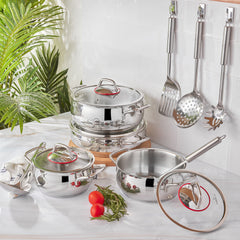 Karaca Emirgan Steel 13 Piece Cookware Set