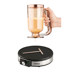 G3Ferrari Crêpe Maker + Deeg Dispenser Rose